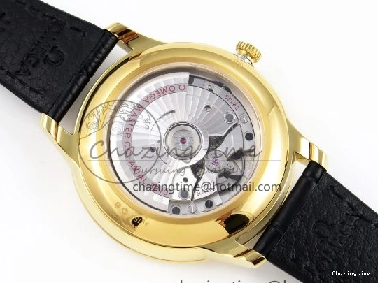 0501 WeatherProof De Ville Power Reserve YG MKF 1:1 Best Edition Black Dial on Black Leather Strap A 7758